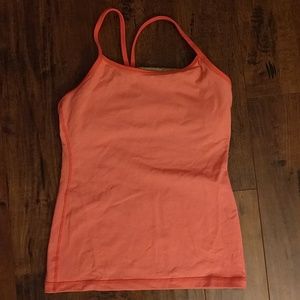 Lululemon power y tank 6 pink stripe